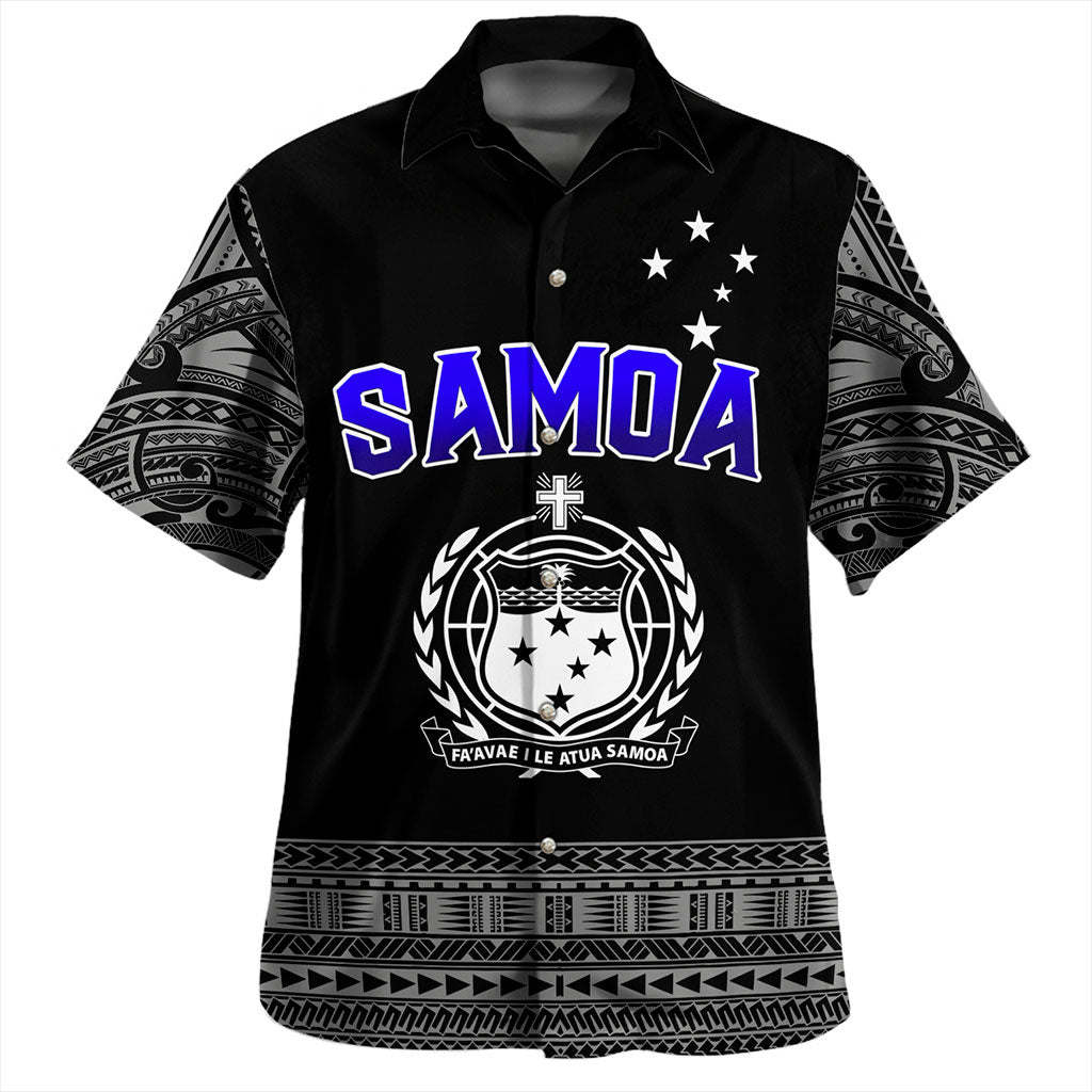Samoa Hawaiian Shirt Tribal Polynesia Printed Simple Style