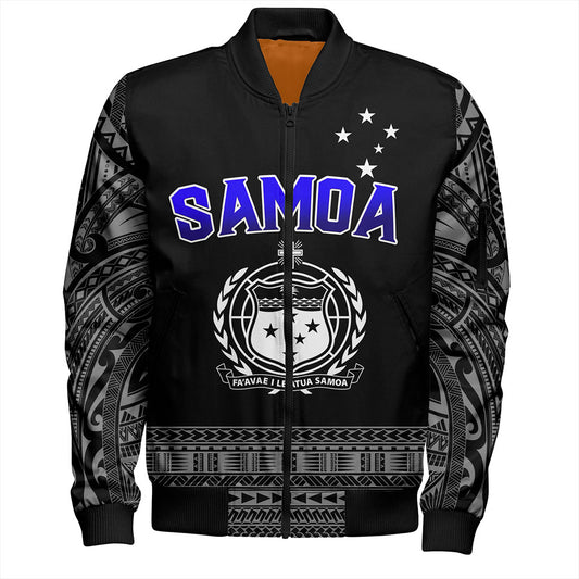 Samoa Bomber Jacket Tribal Polynesia Printed Simple Style