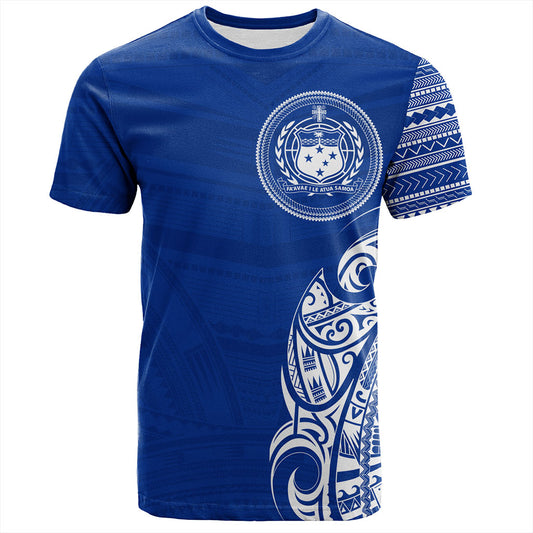 Samoa T-Shirt Polynesia Tribal Pattern Coat Of Arms