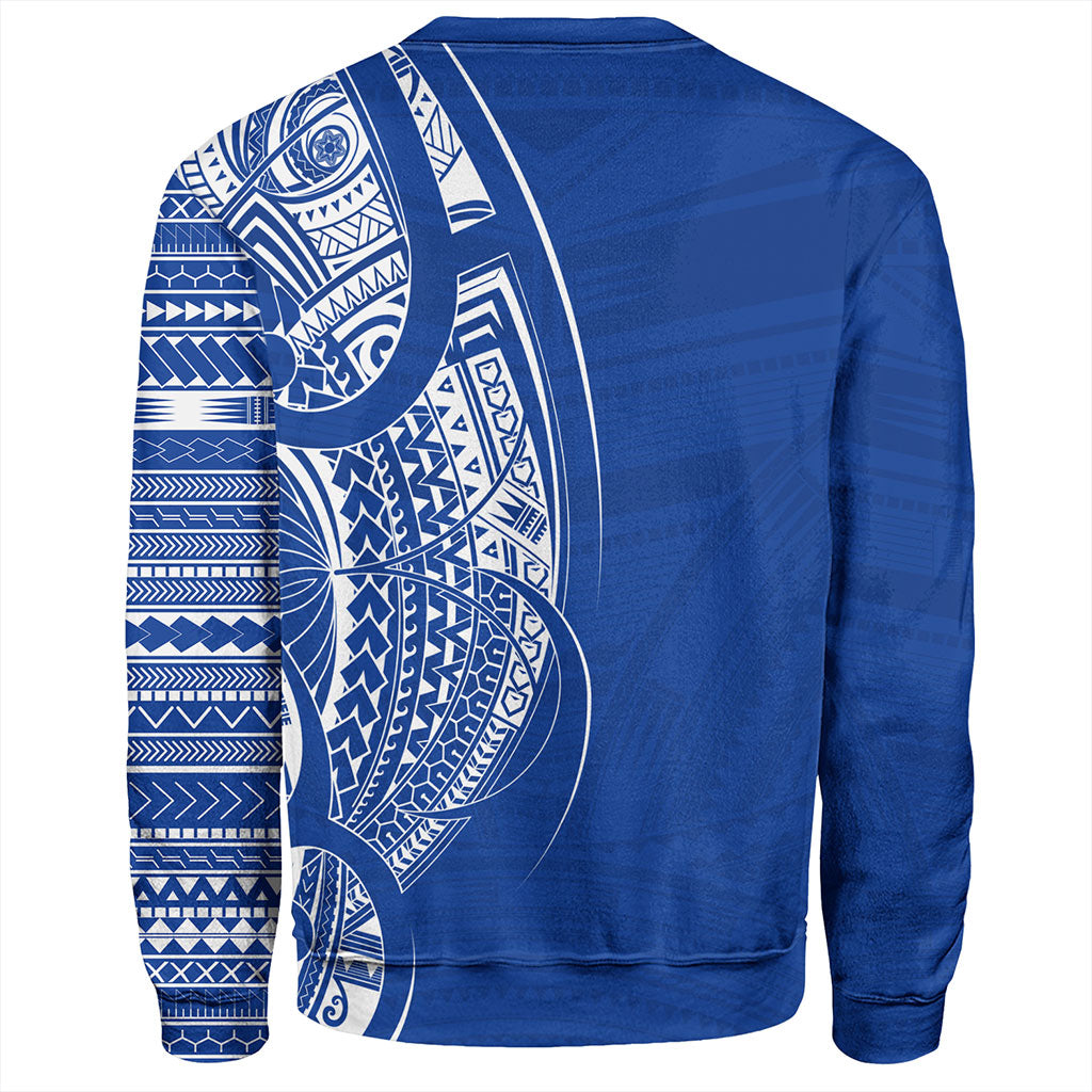Samoa Sweatshirt Polynesia Tribal Pattern Coat Of Arms