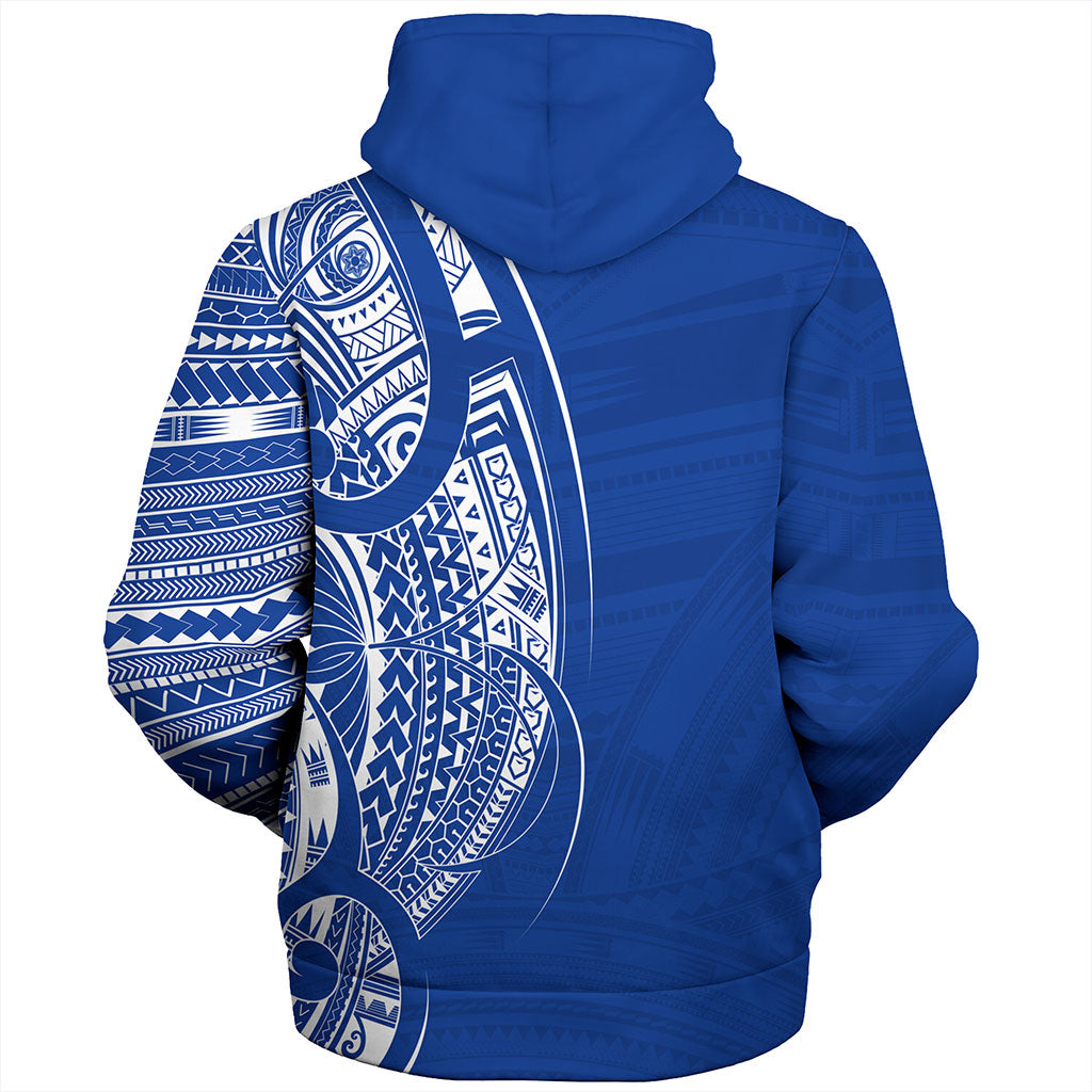 Samoa Sherpa Hoodie Polynesia Tribal Pattern Coat Of Arms