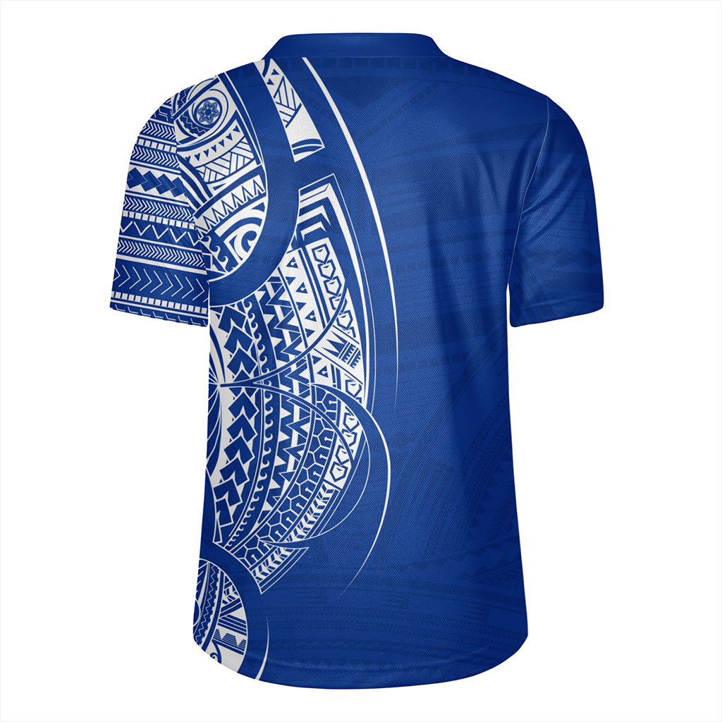 Samoa Rugby Jersey Polynesia Tribal Pattern Coat Of Arms