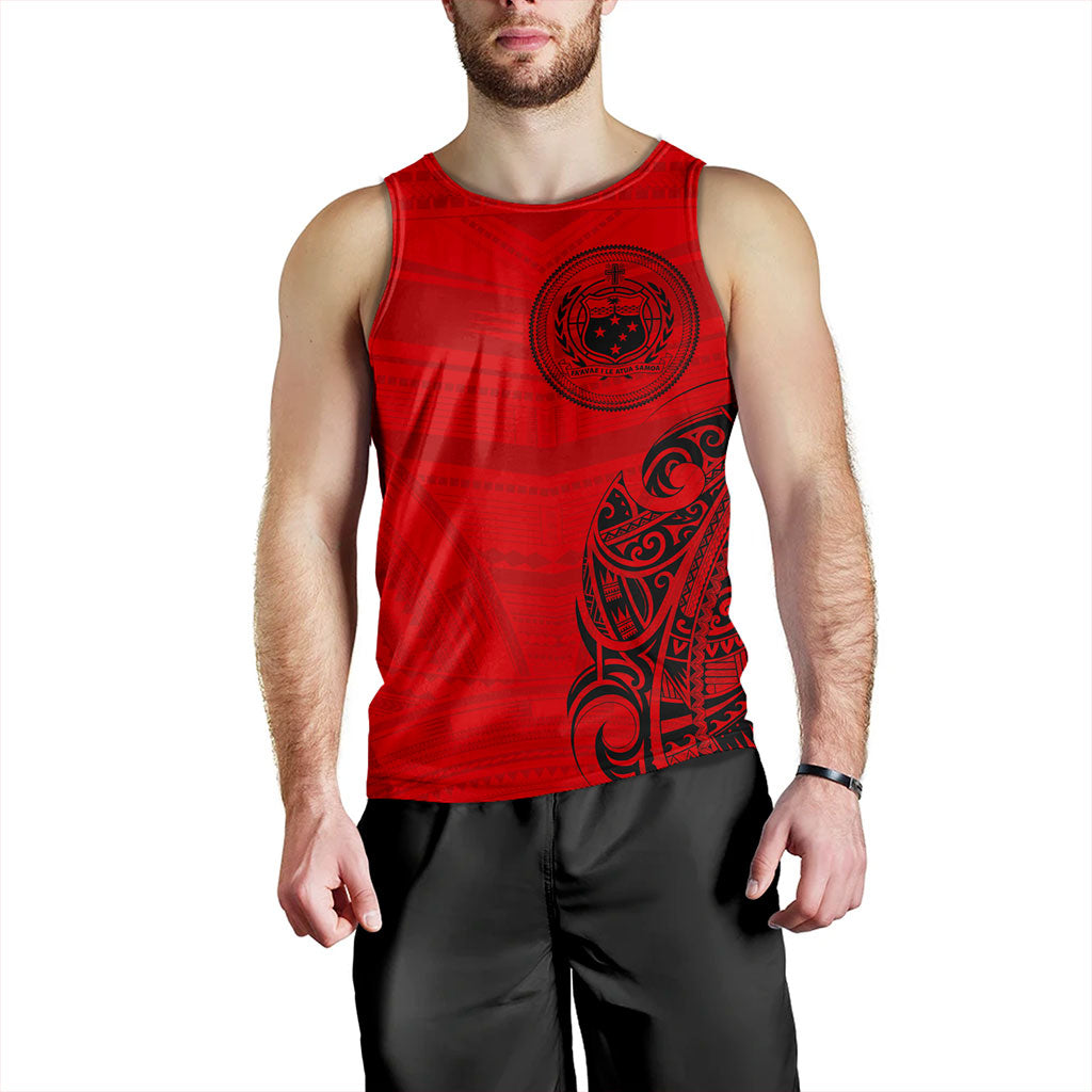 Samoa Tank Top Polynesia Tribal Pattern Coat Of Arms