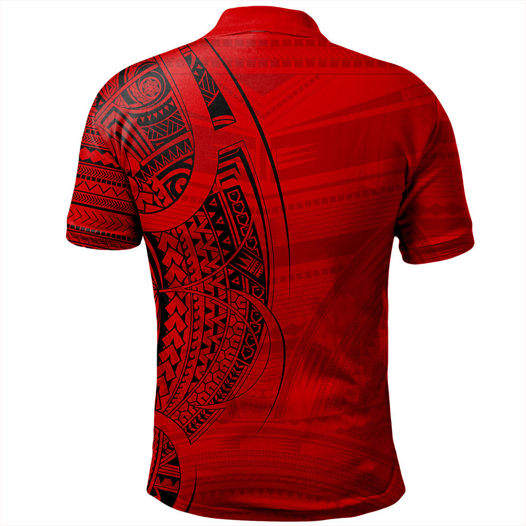Samoa Polo Shirt Polynesia Tribal Pattern Coat Of Arms