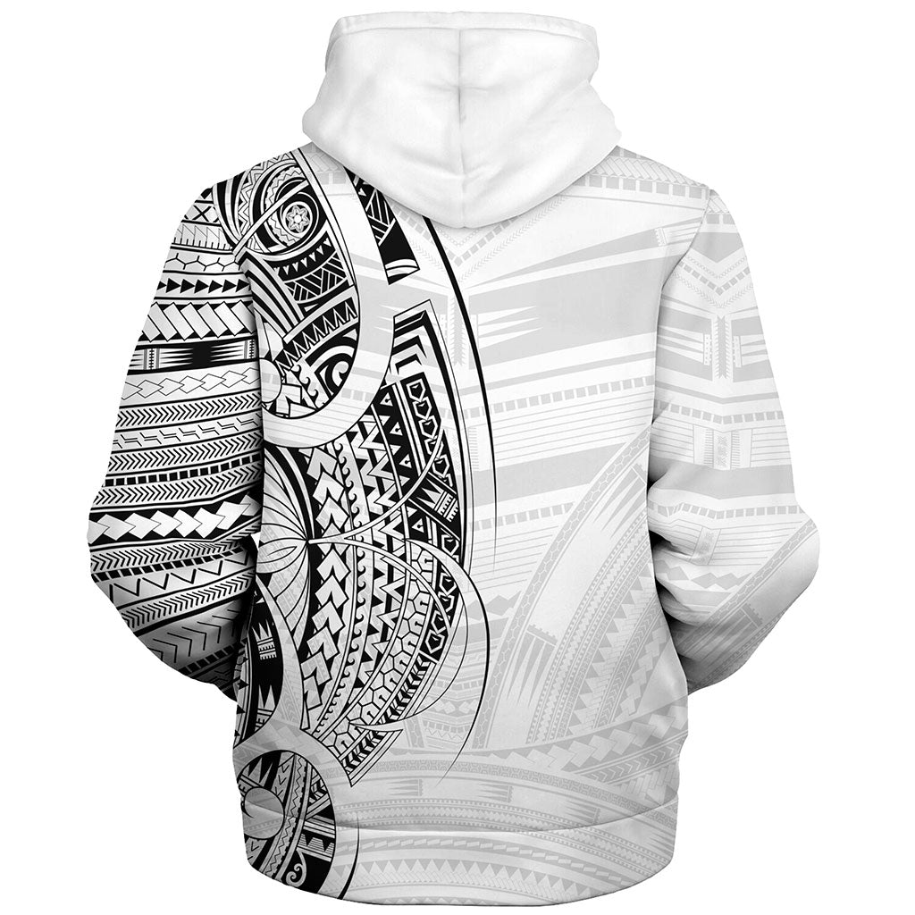 Samoa Sherpa Hoodie Polynesia Tribal Pattern Coat Of Arms