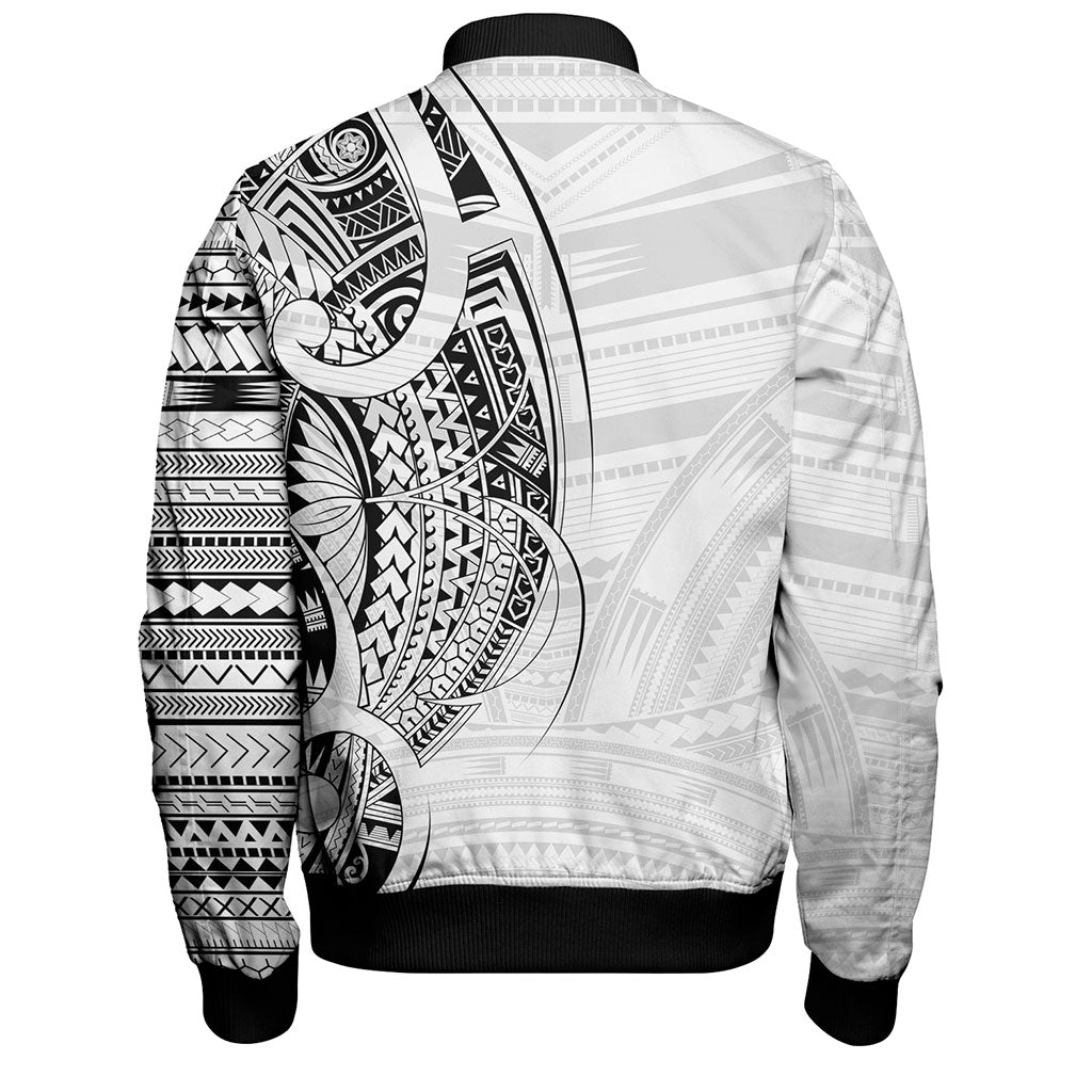 Samoa Bomber Jacket Polynesia Tribal Pattern Coat Of Arms