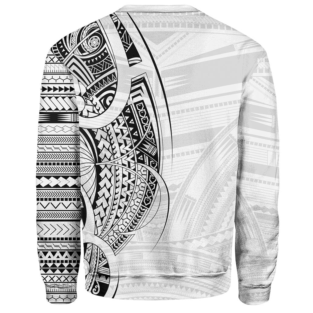 Samoa Sweatshirt Polynesia Tribal Pattern Coat Of Arms