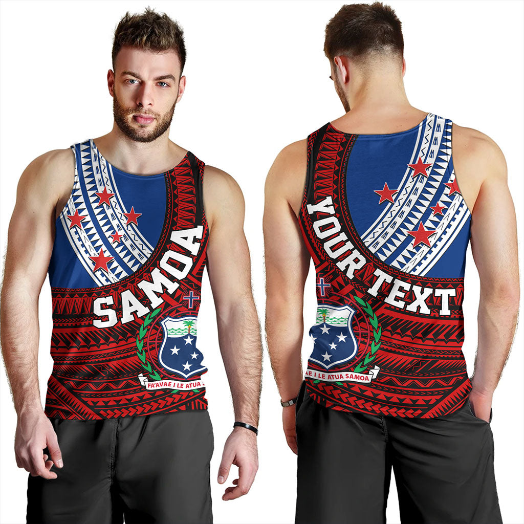 Samoa Tank Top Custom Tribal Polynesian Flag Print