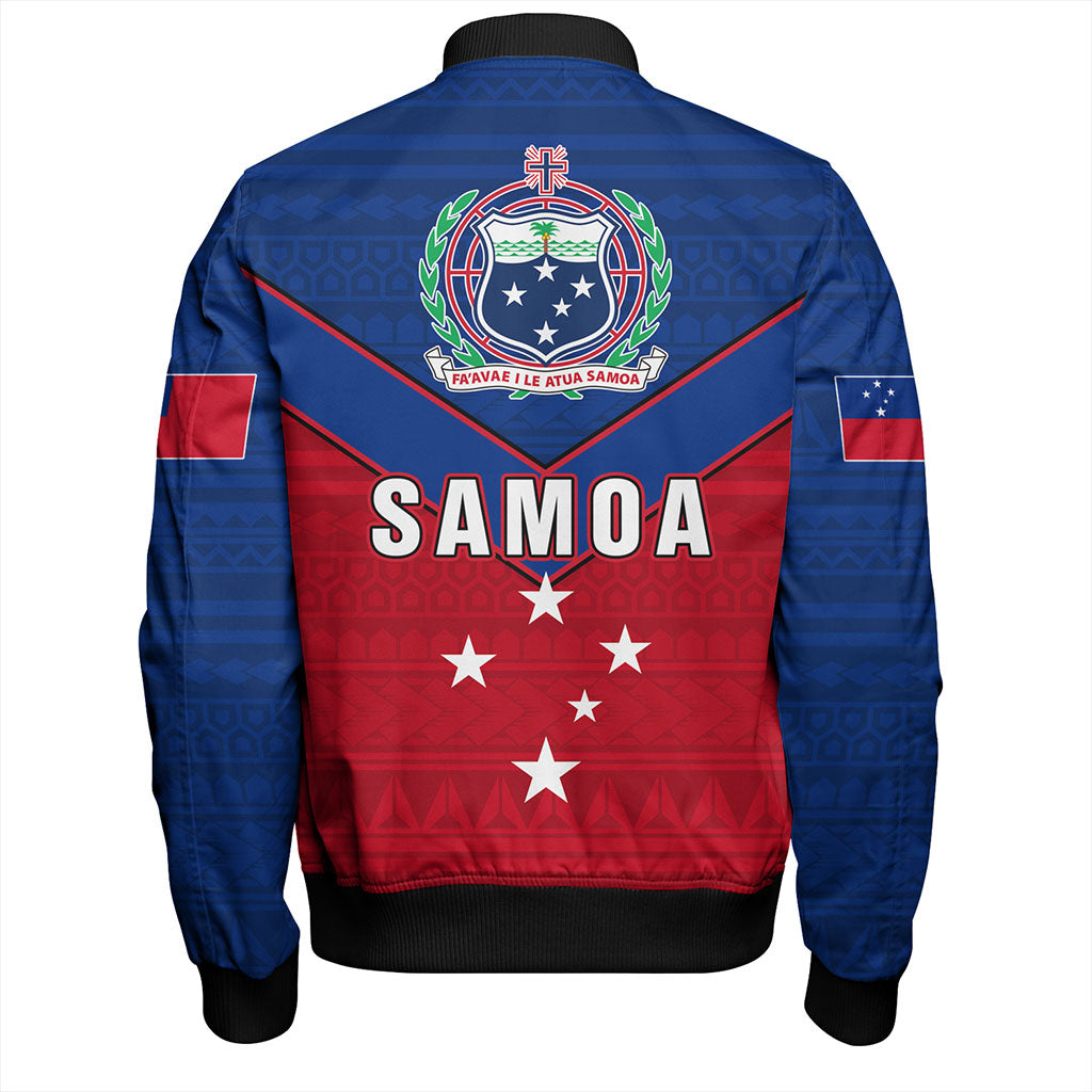 Samoa Bomber Jacket Custom Polynesian Tribal Sport Style