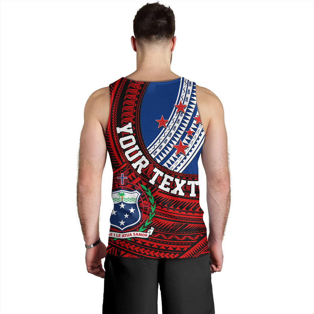 Samoa Tank Top Custom Tribal Polynesian Flag Print
