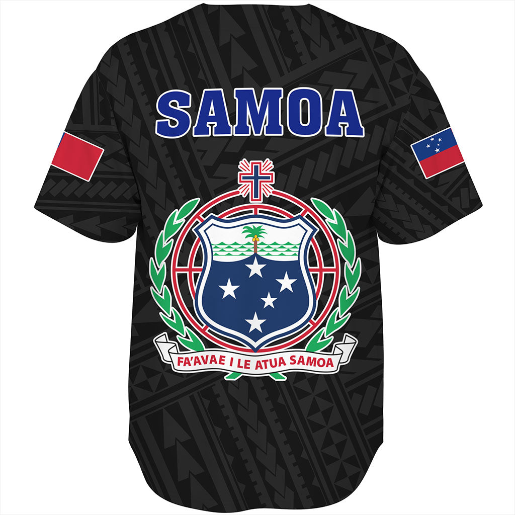 Samoa Baseball Shirt Floral Ulafala Lei