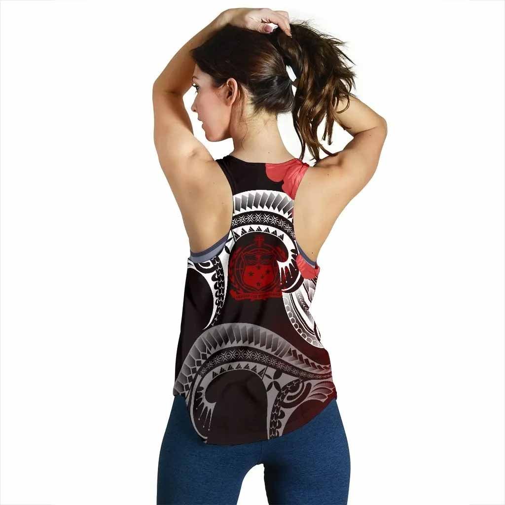 Samoa Women Racerback Tank - Samoa Seal Wave Style (Red)
