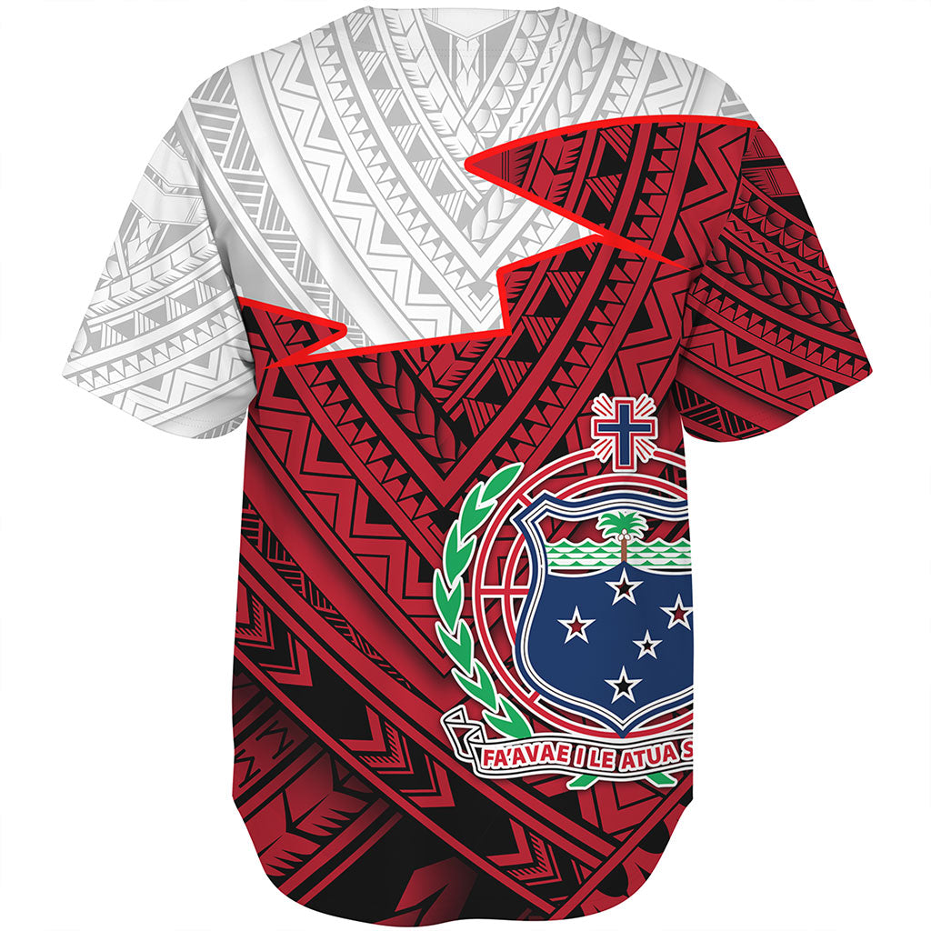 Samoa Baseball Shirt Polynesian Tattoo Flag And Coat Of Arms