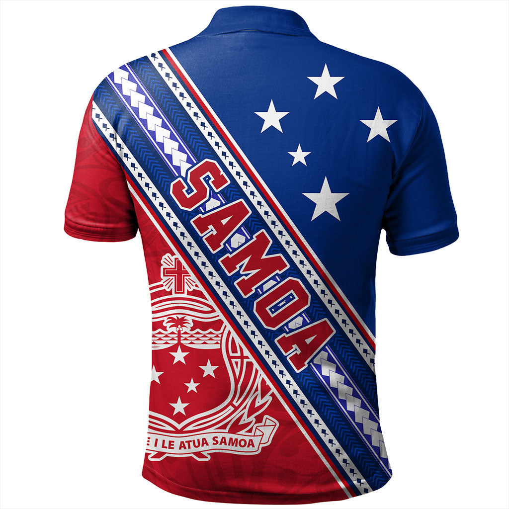 Samoa Polo Shirt Flag And Coat Of Arms