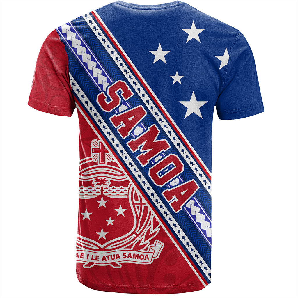 Samoa T-Shirt Flag And Coat Of Arms