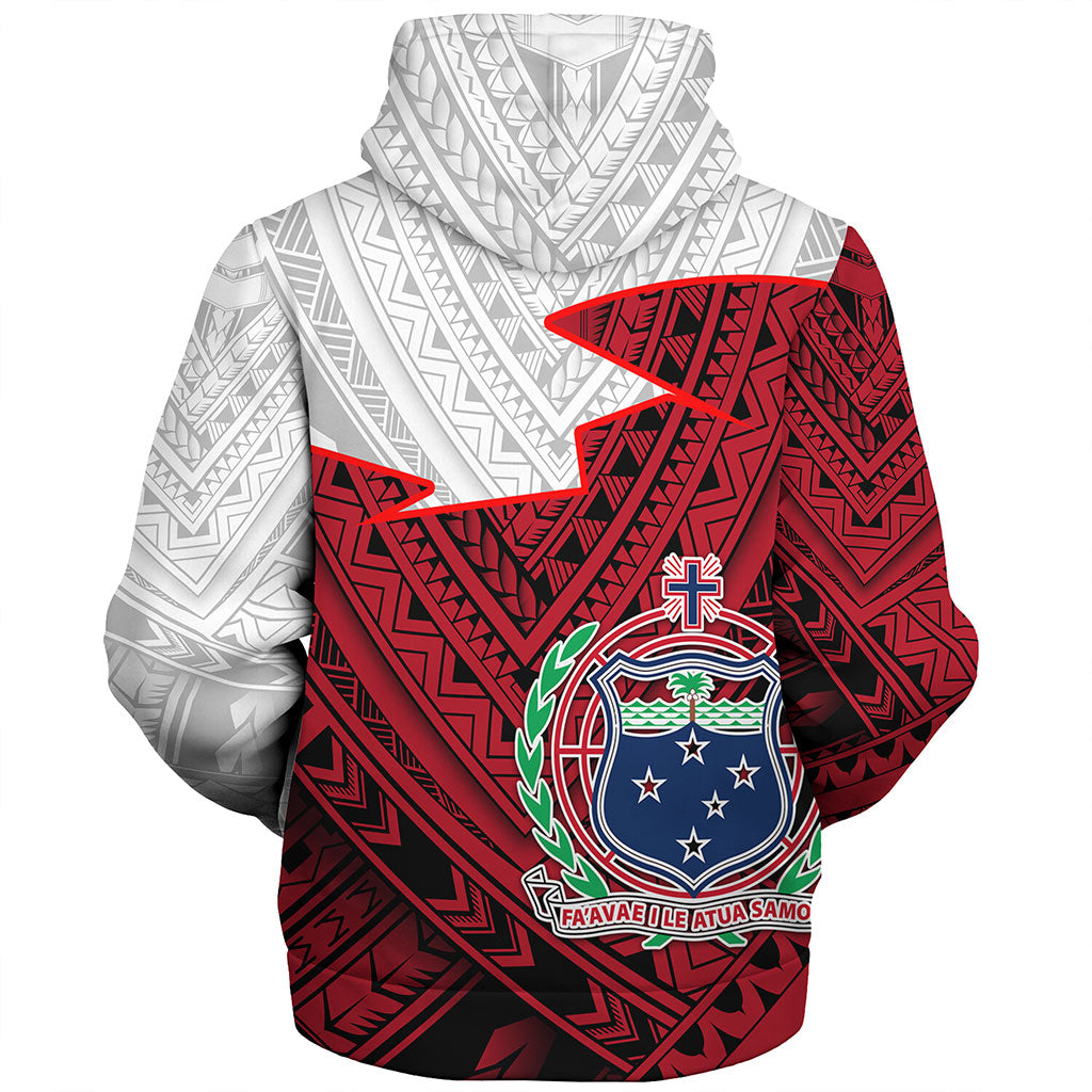 Samoa Sherpa Hoodie Polynesian Tattoo Flag And Coat Of Arms