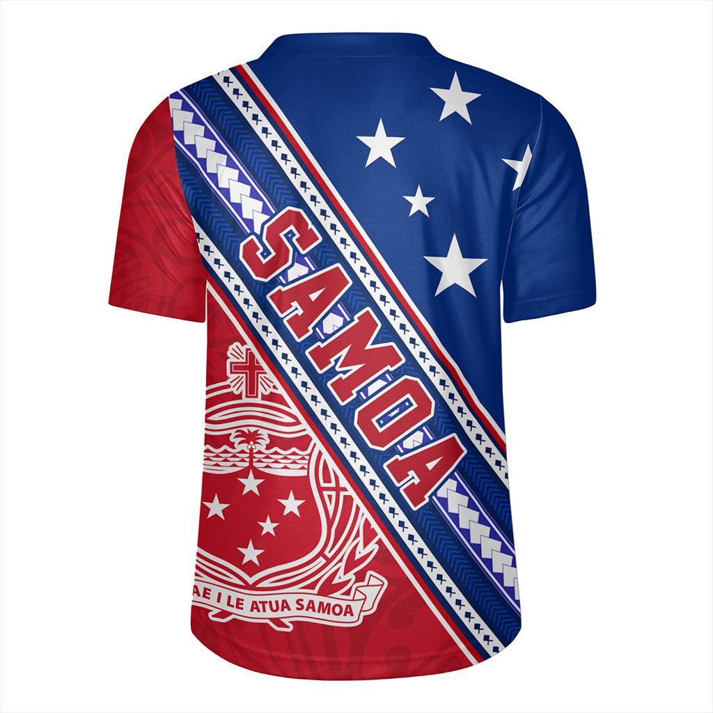 Samoa Rugby Jersey Flag And Coat Of Arms
