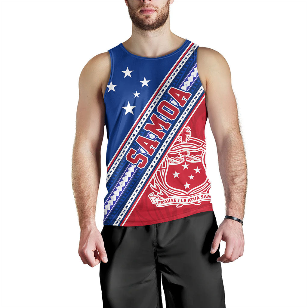 Samoa Tank Top Flag And Coat Of Arms