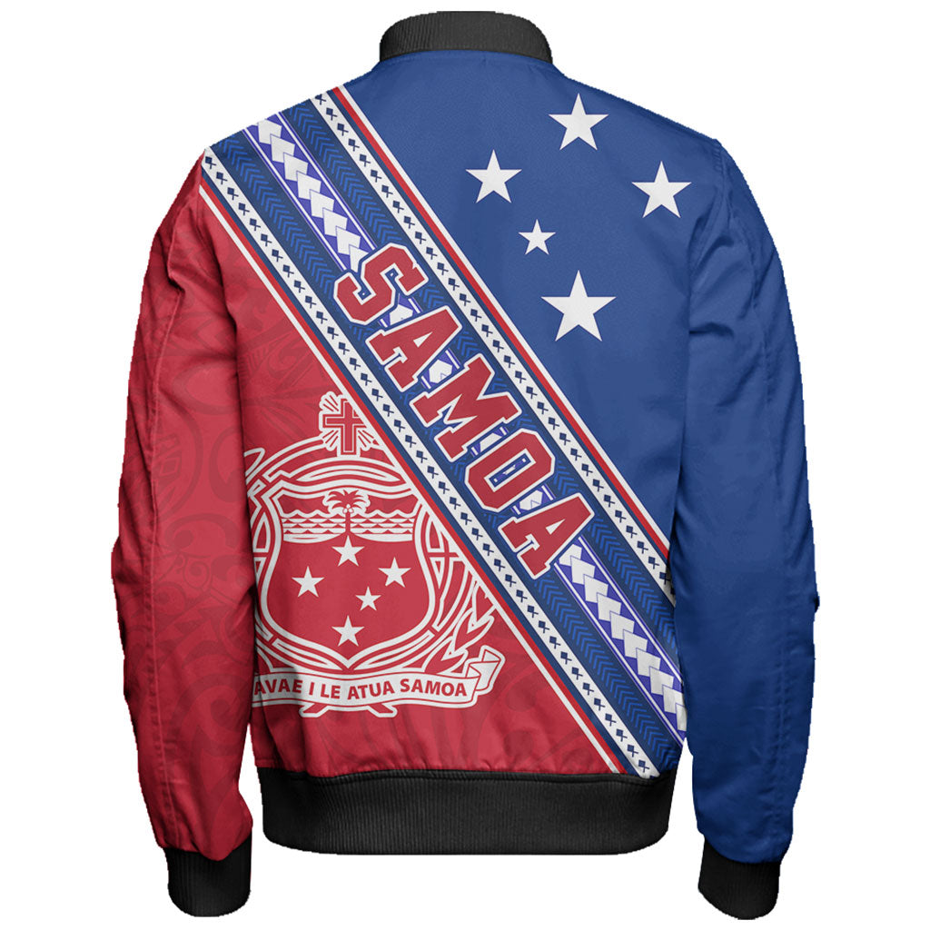 Samoa Bomber Jacket Flag And Coat Of Arms