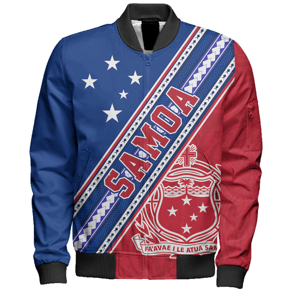 Samoa Bomber Jacket Flag And Coat Of Arms