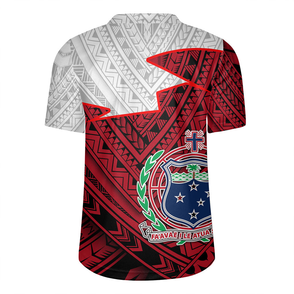 Samoa Rugby Jersey Polynesian Tattoo Flag And Coat Of Arms