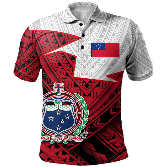 Samoa Polo Shirt Polynesian Tattoo Flag And Coat Of Arms