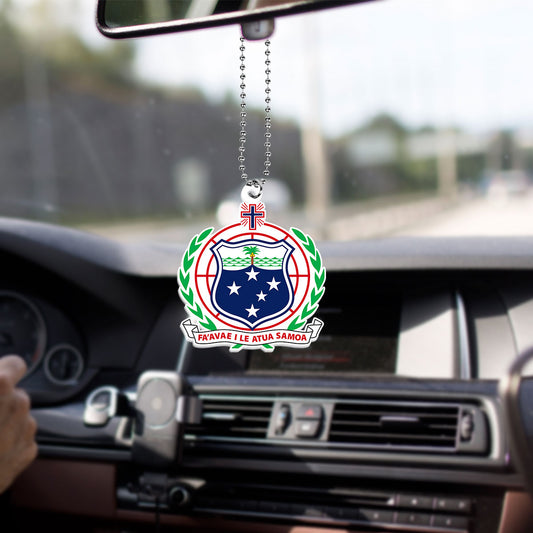 Samoa Car Hanging Ornament Coat Of Arms