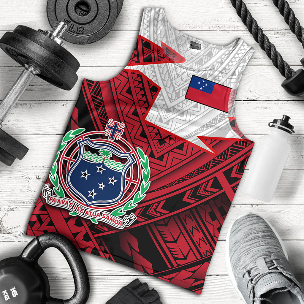 Samoa Tank Top Polynesian Tattoo Flag And Coat Of Arms