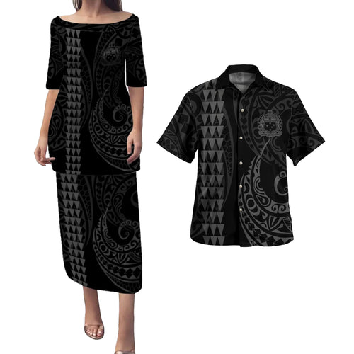 Samoa Combo Puletasi And Shirt Kakau Style Grey