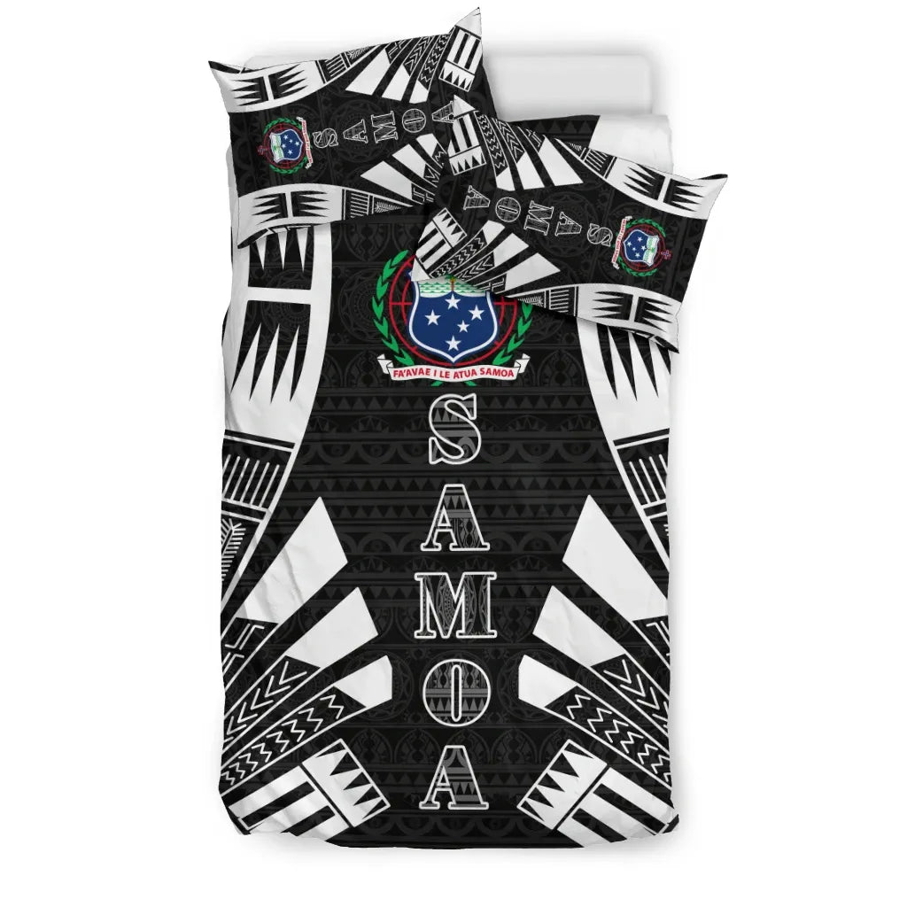 Samoa Duvet Cover Set - Polynesian Tattoo