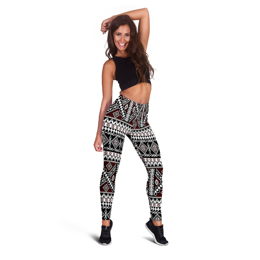 Samoa Legging Polynesian Tribal Print Stripe Style