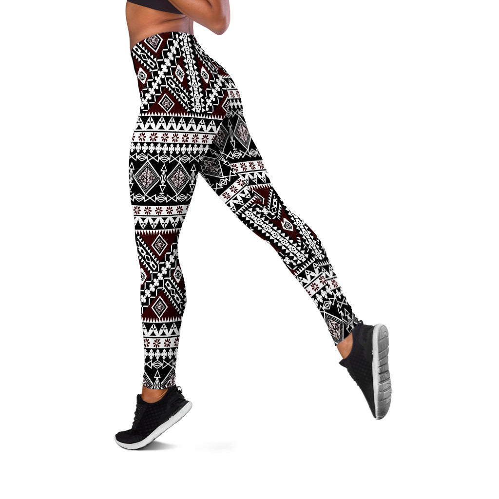 Samoa Legging Polynesian Tribal Print Stripe Style