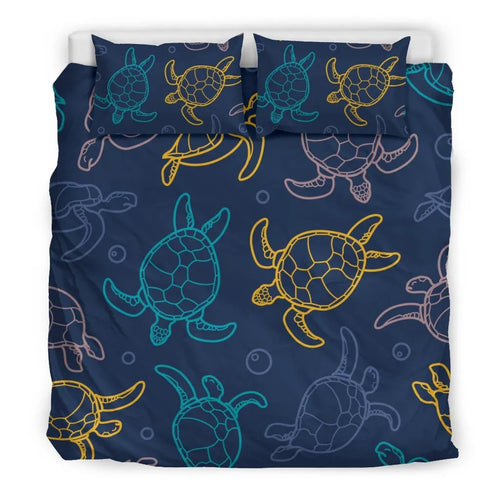 Hawaii Duvet Cover Set - Sea Turtle Pattern 3