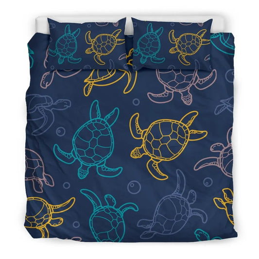Hawaii Duvet Cover Set - Sea Turtle Pattern 3