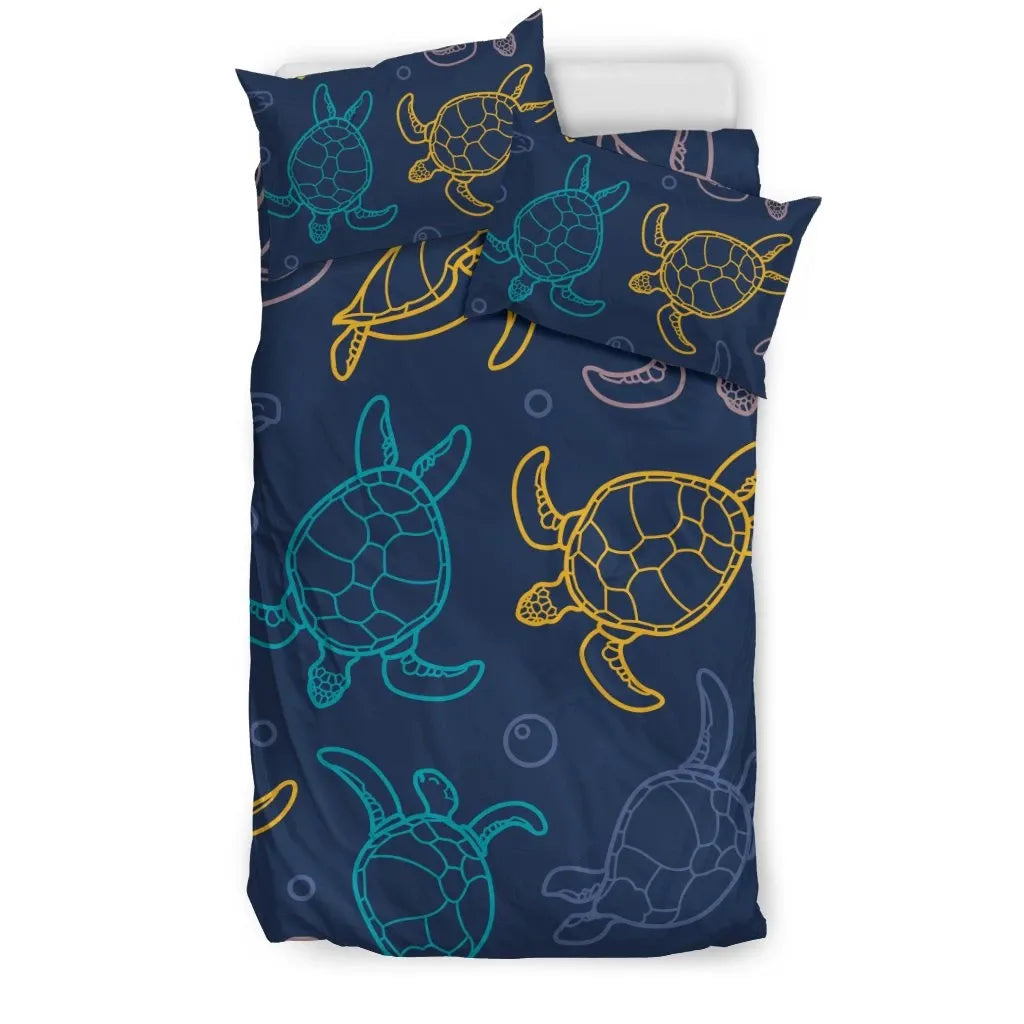 Hawaii Duvet Cover Set - Sea Turtle Pattern 3