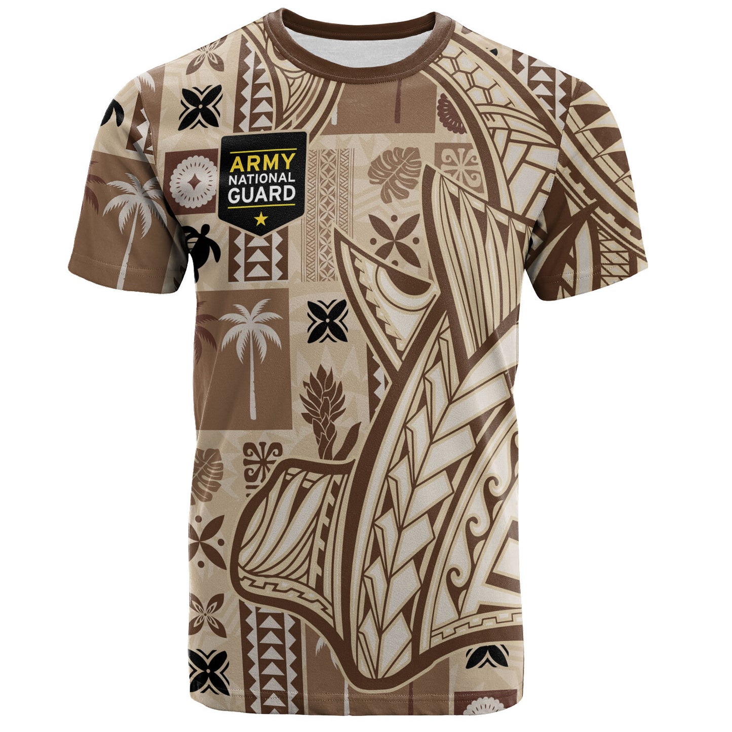 Samoa T-Shirt Custom Army National Guard Tribal Pattern Tapa