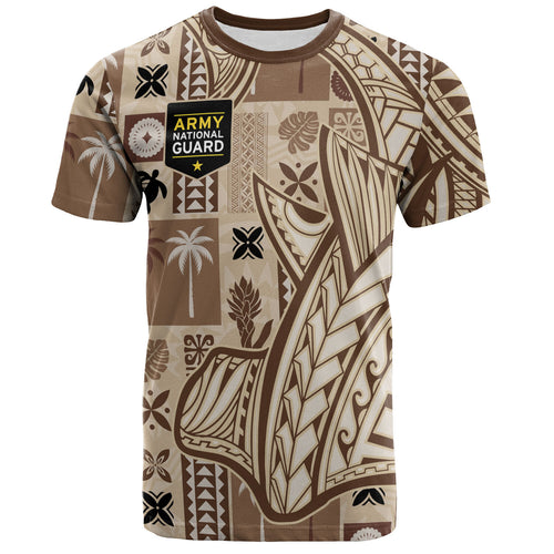 Samoa T-Shirt Custom Army National Guard Tribal Pattern Tapa
