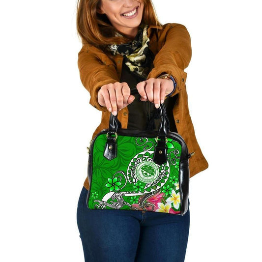 FSM Shoulder Handnag - Turtle Plumeria (Green)