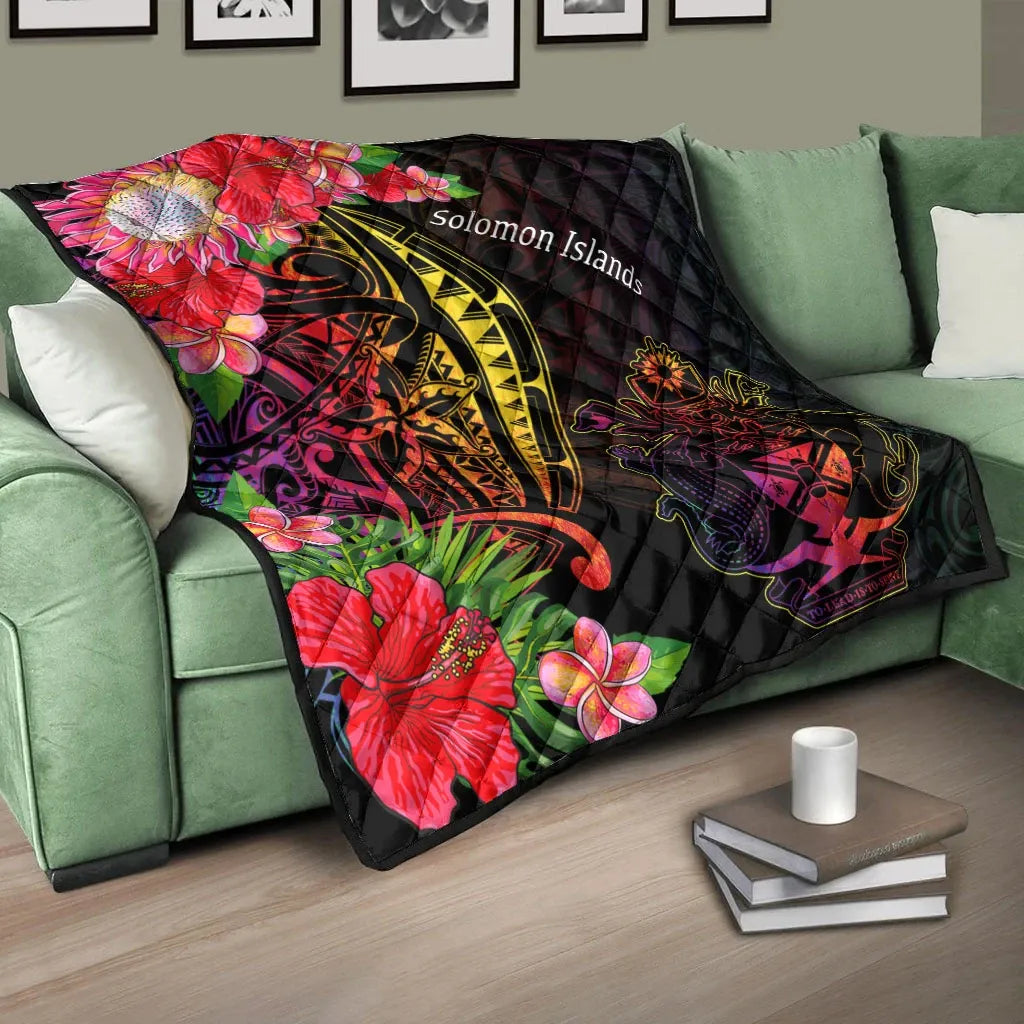 Solomon Islands Premium Quilt - Tropical Hippie Style