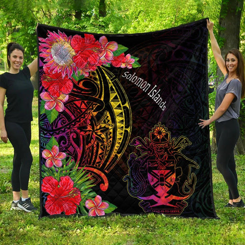Solomon Islands Premium Quilt - Tropical Hippie Style