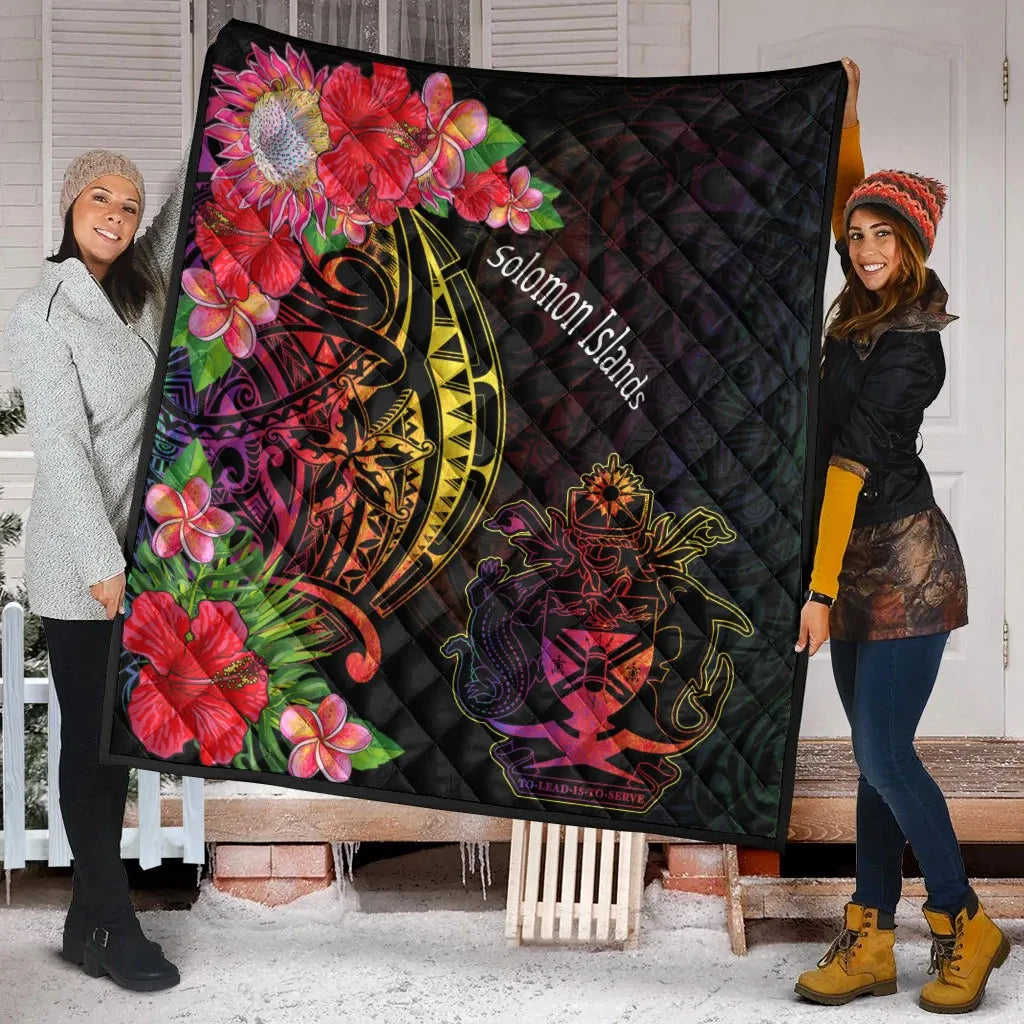 Solomon Islands Premium Quilt - Tropical Hippie Style