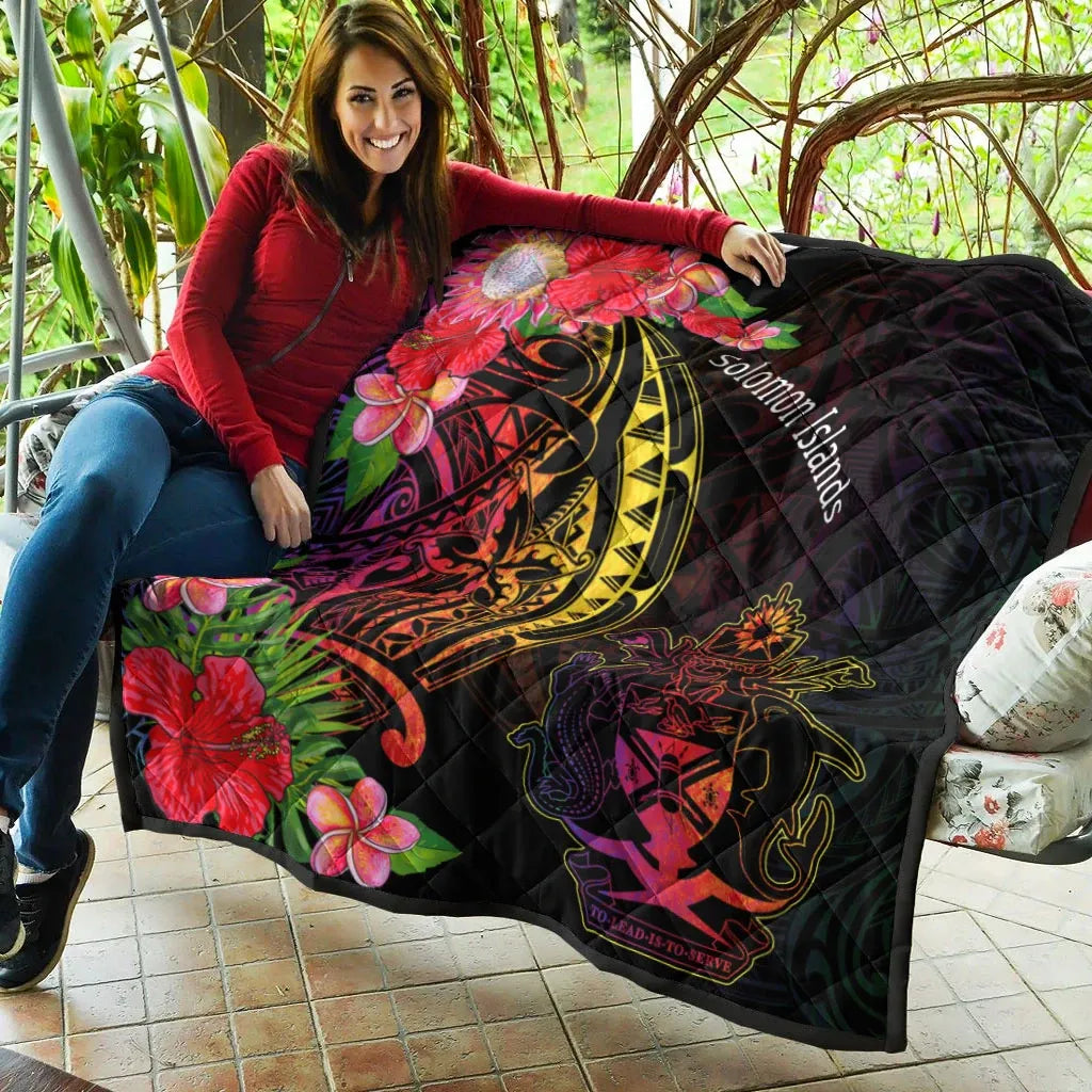 Solomon Islands Premium Quilt - Tropical Hippie Style