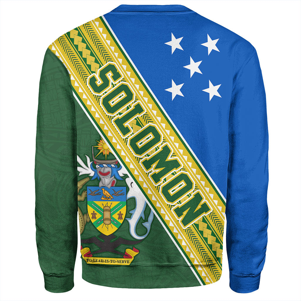 Solomon Islands Sweatshirt Flag And Coat Of Arms