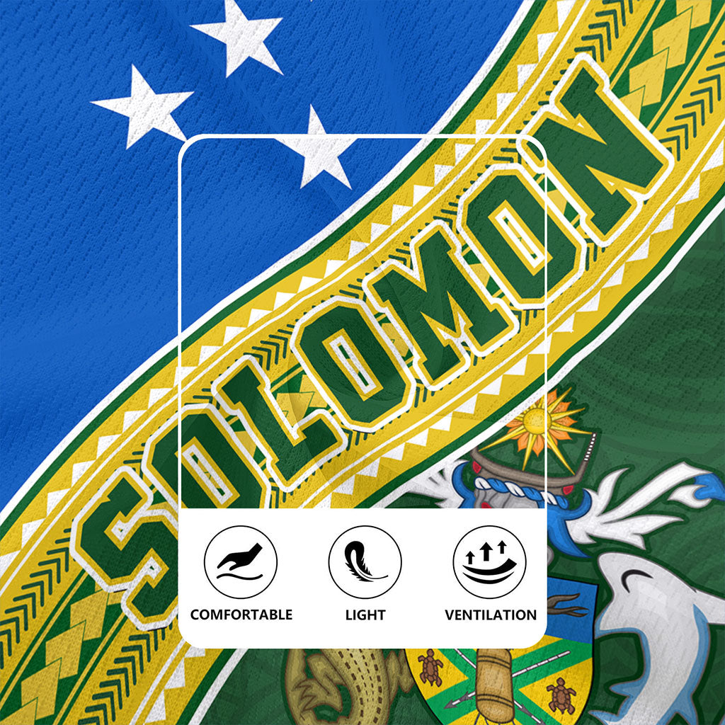Solomon Islands Rugby Jersey Flag And Coat Of Arms