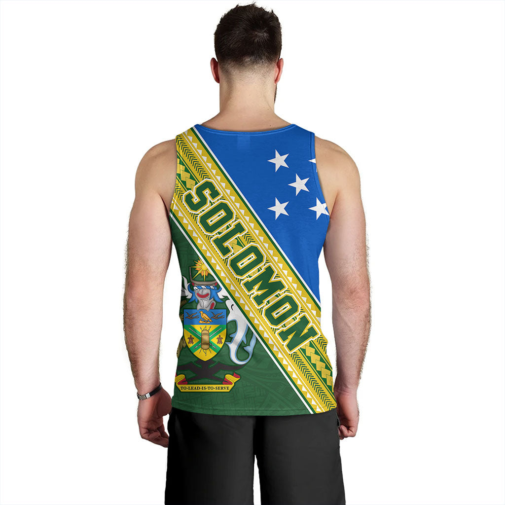 Solomon Islands Tank Top Flag And Coat Of Arms