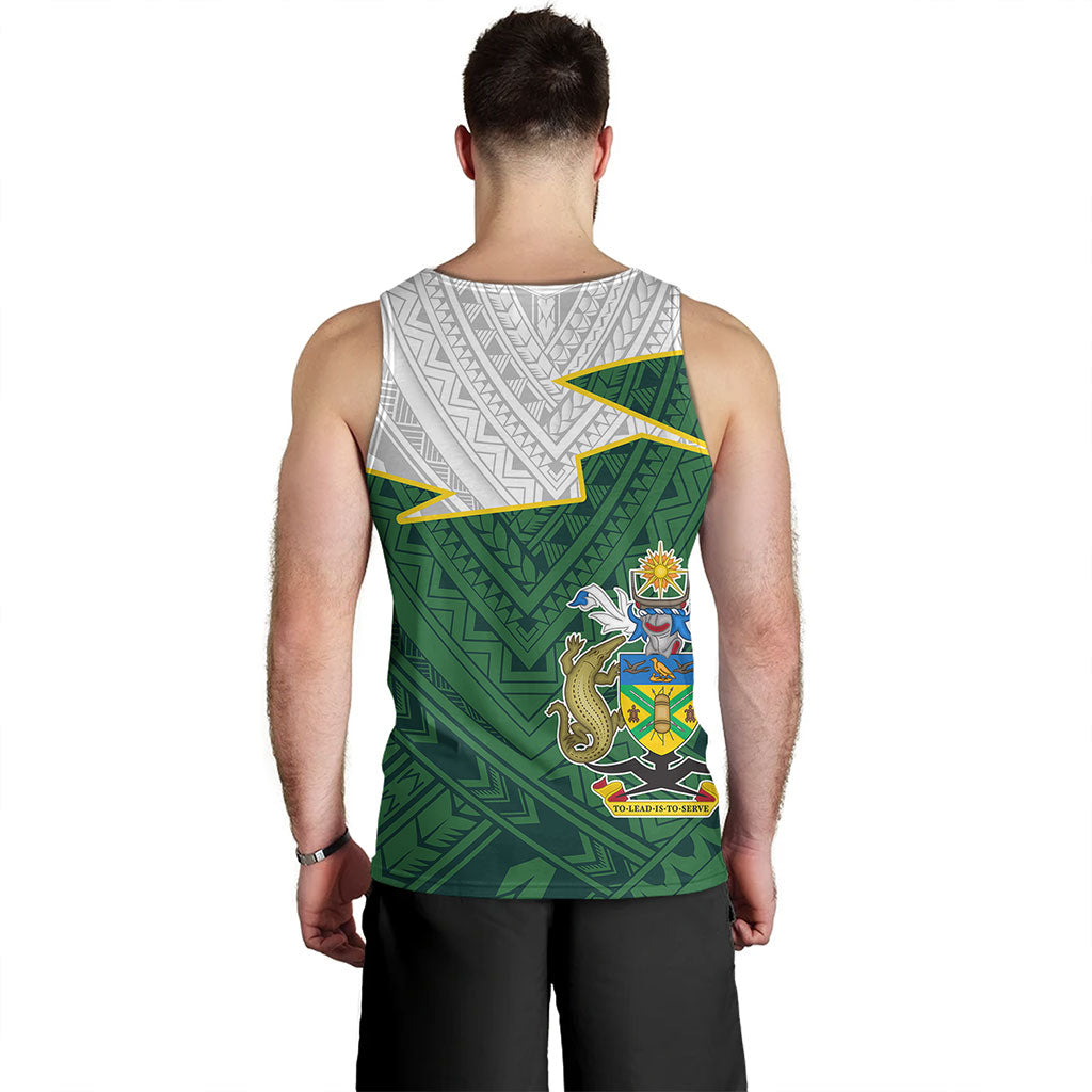 Solomon Islands Tank Top Polynesian Tattoo Flag And Coat Of Arms