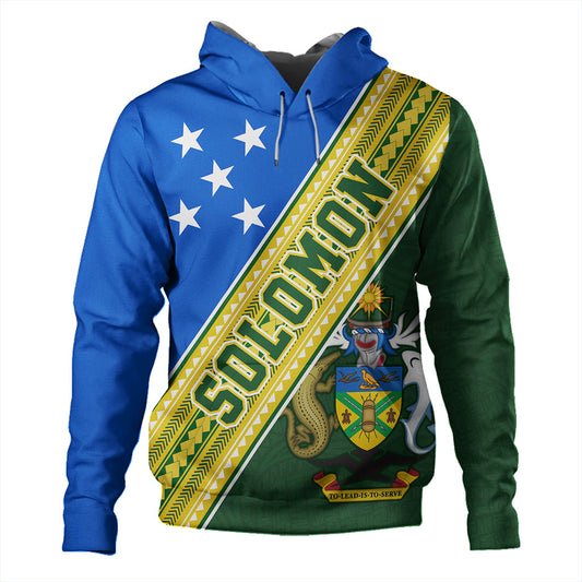 Solomon Islands Hoodie Flag And Coat Of Arms
