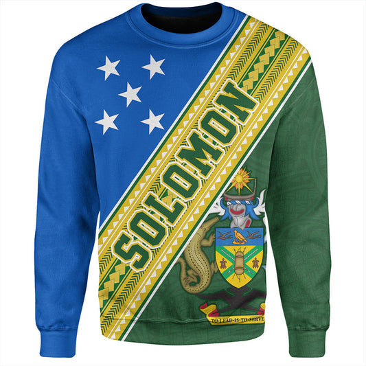Solomon Islands Sweatshirt Flag And Coat Of Arms