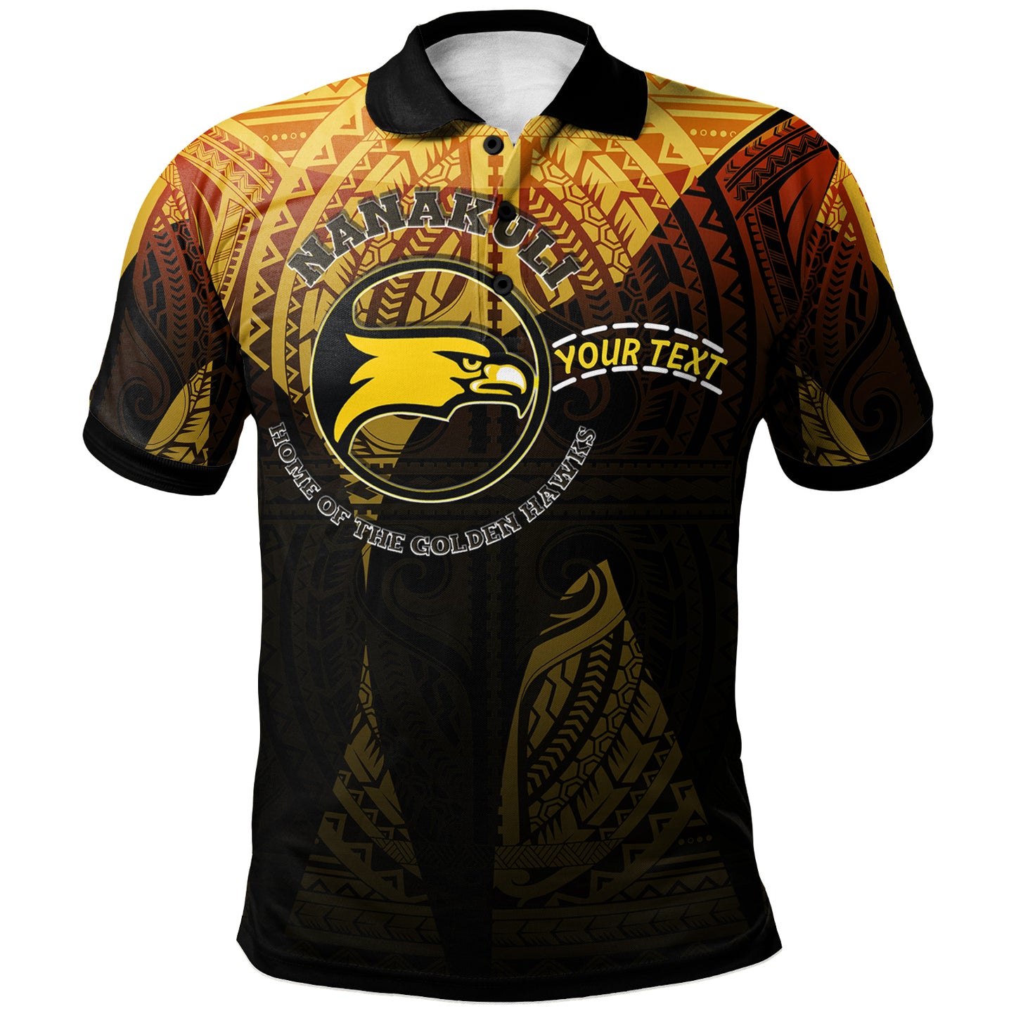 Hawaii Nanakuli High and Intermediate School Custom Polo Shirt- Nanakuli High School Polynesian Pattern
