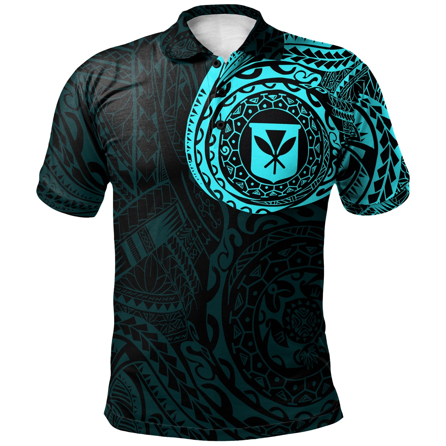 Hawaii Polynesian Polo Shirt - Kanaka Maoli Flag Polynesian Tattoo Style Special